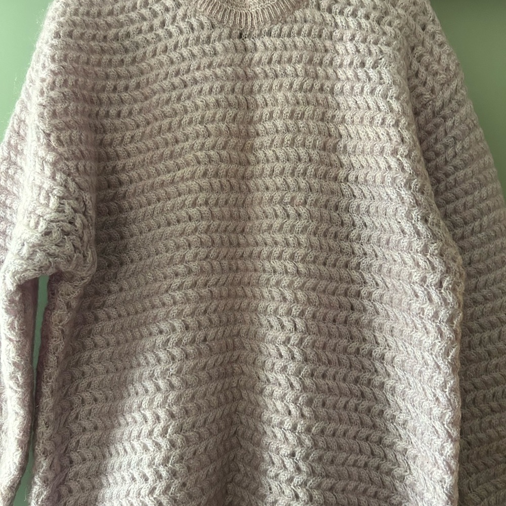 Cozy Knit Women's Sweater - light lavender color
